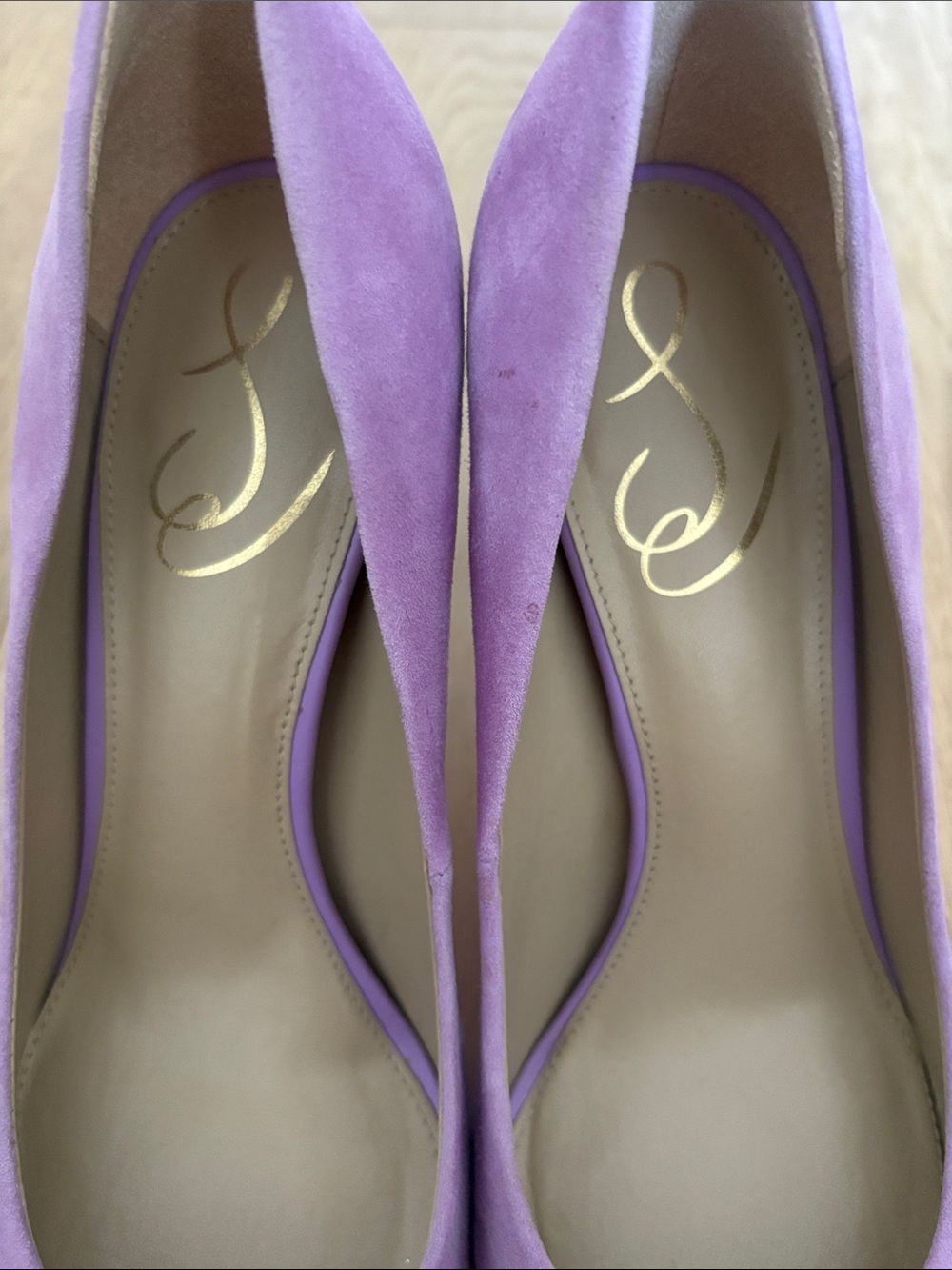 Sam Edelman Hazel - Lilac Suede Pointed Toe Pumps - Picture 6 of 8